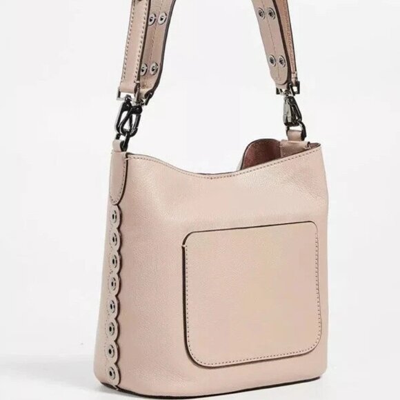 KATE SPADE Atlantic Avenue Crossbody Libby Bag Ginger Leather Grommet Purse - Picture 2 of 14